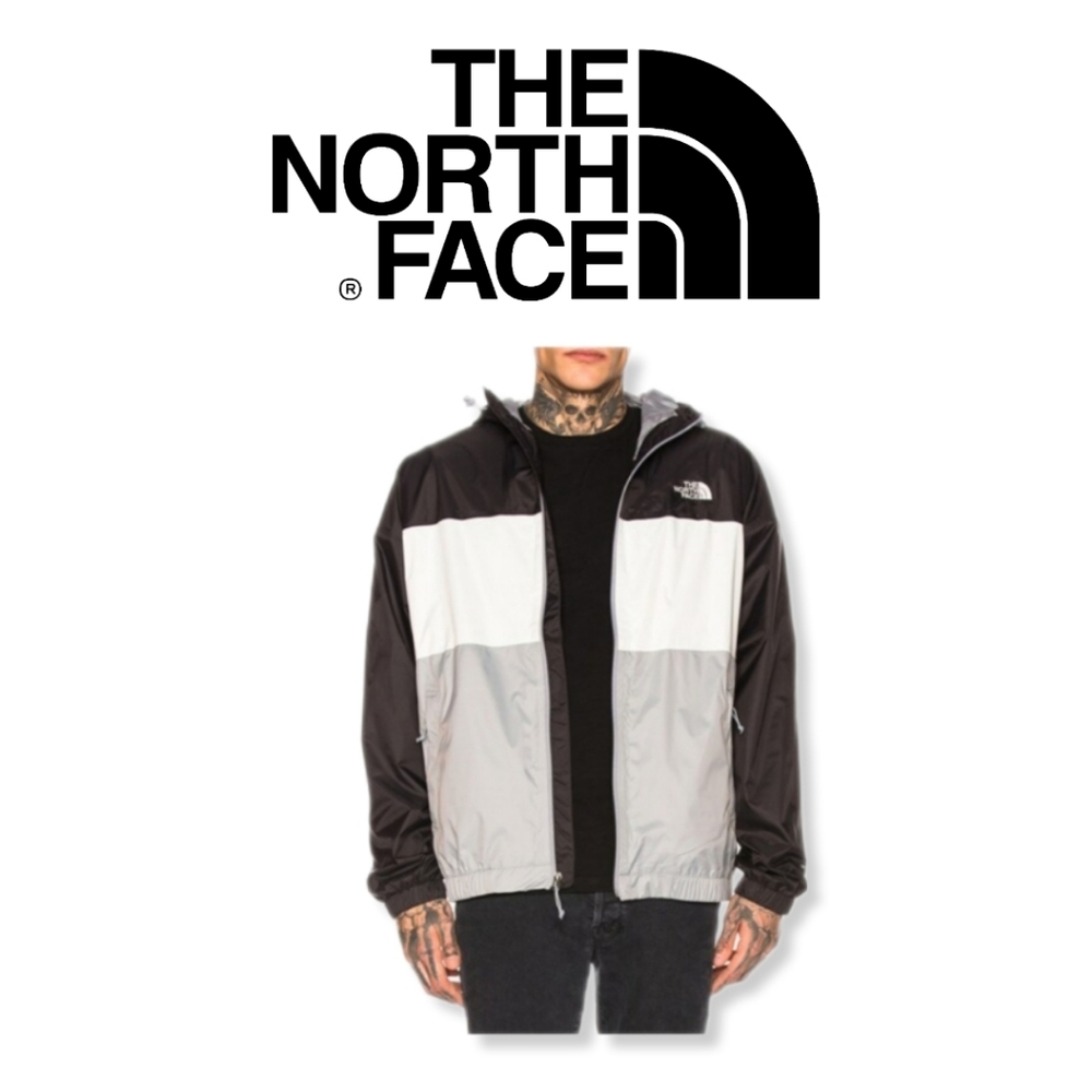 The North Face Jual Color Block Hydrenalite Men's Med Hooded Windbreaker Jacket